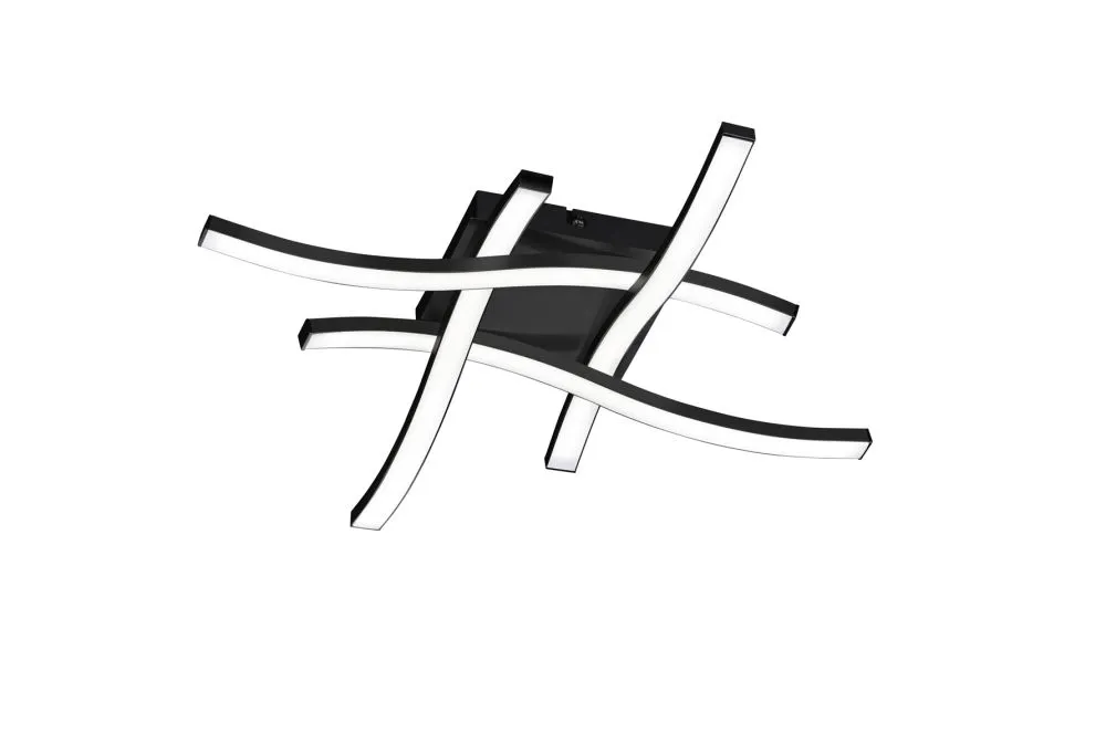 Trio ROUTE Mennyezeti lámpa matt fekete