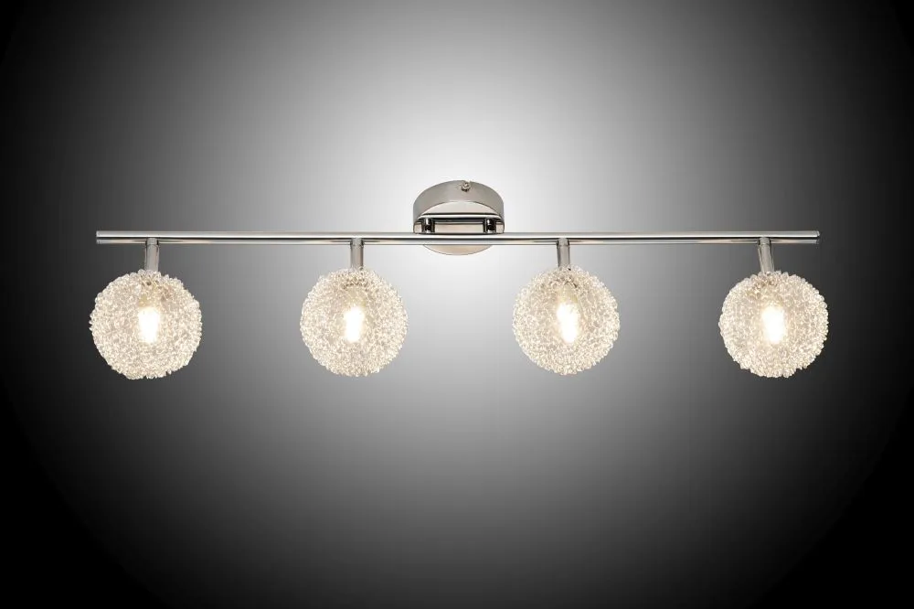 Trio WIRE Beltéri mennyezeti lámpa G9 4x28W króm/üveg