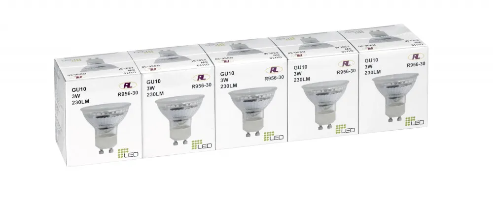 TRIO GU10 SMD incl.1x3W GU10/250Lm/3000K   5x GU10 wide an...