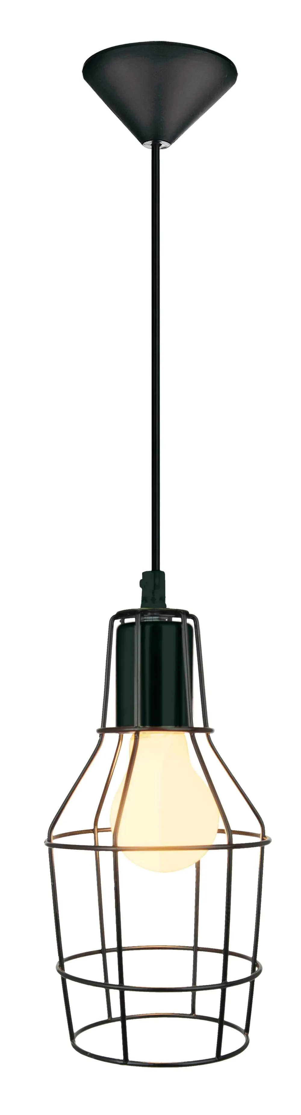 Viokef Plex Beltéri függeszték E27 70W fekete