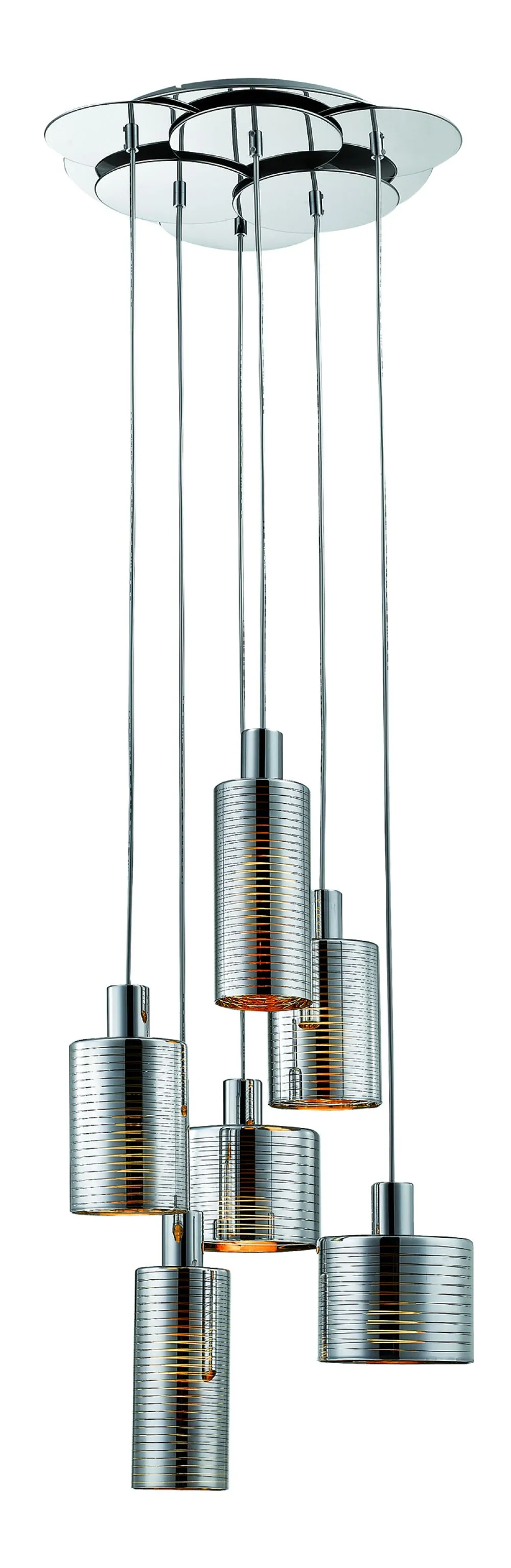 Viokef CHARLOTTE Függeszték E27 6x26W ezüst