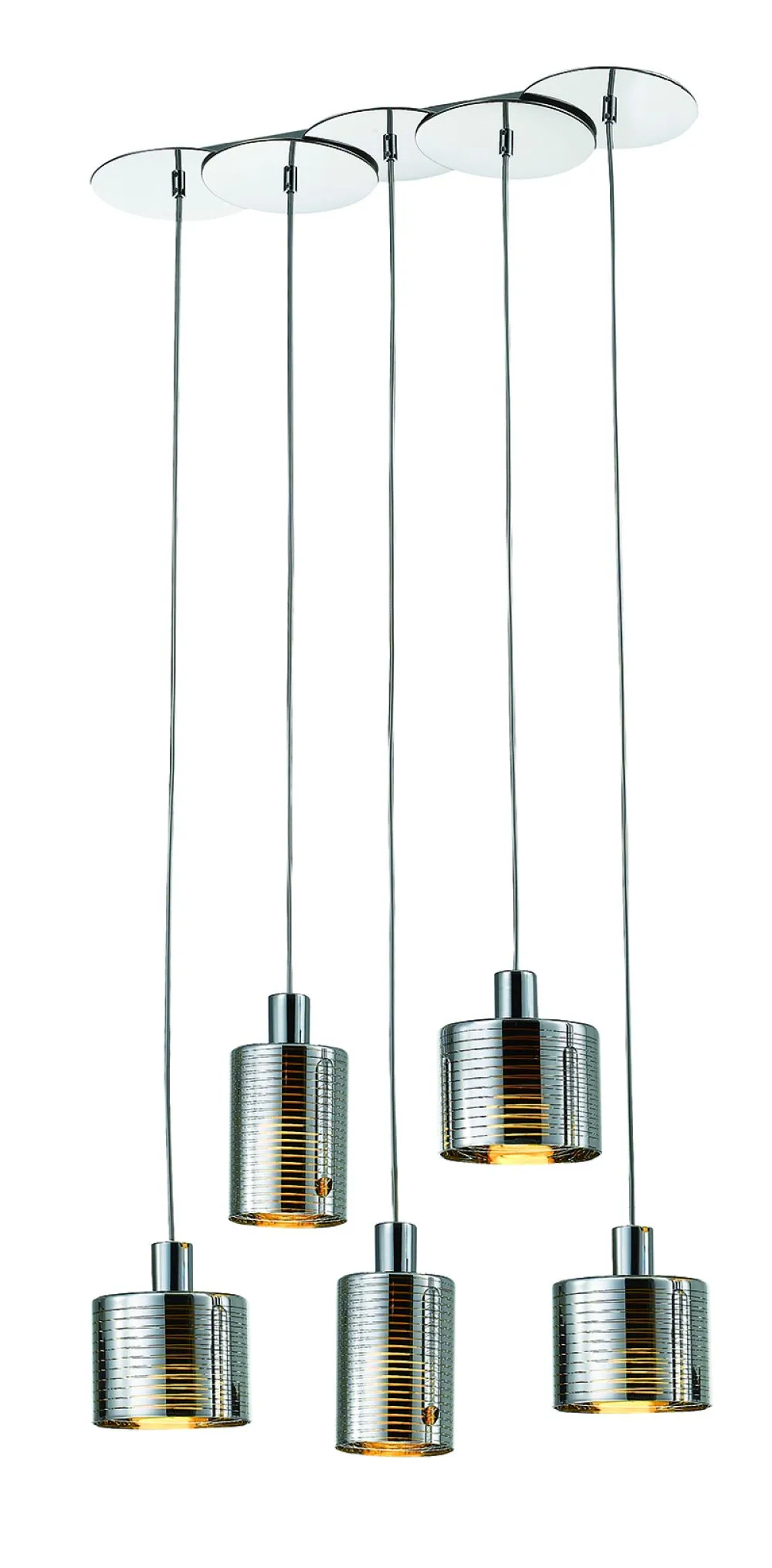 Viokef CHARLOTTE Beltéri Függeszték E27 5x26W ezüst