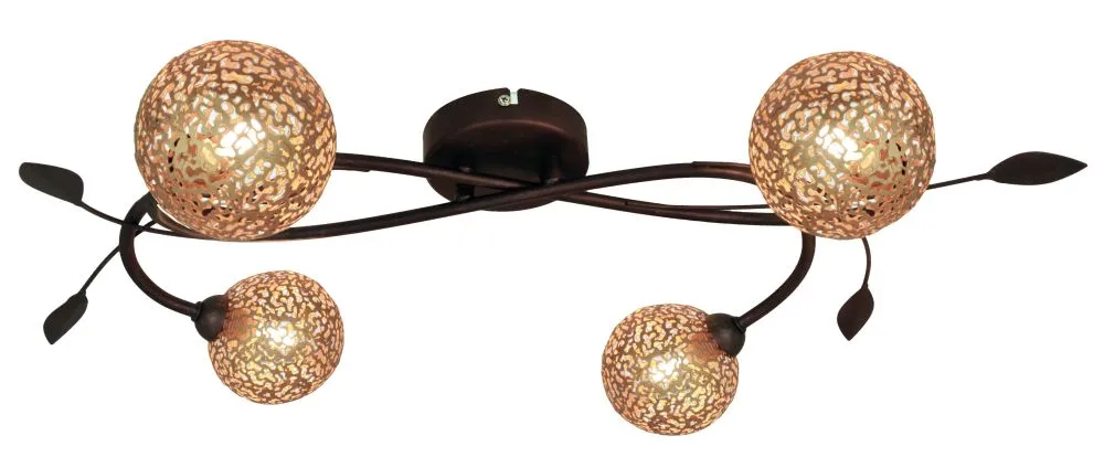 Viokef SISSY Beltéri mennyezeti lámpa G9 4x40W arany/barna...