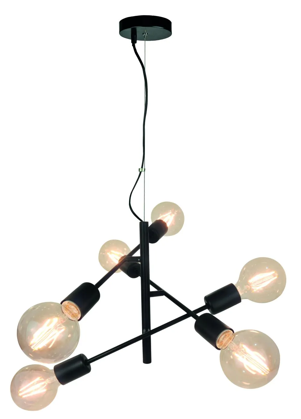 Viokef FREESTYLE Beltéri függeszték E27 6x60W fekete