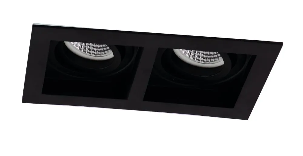 Viokef 2/Lights Süllyesztett Spot Black Artsi