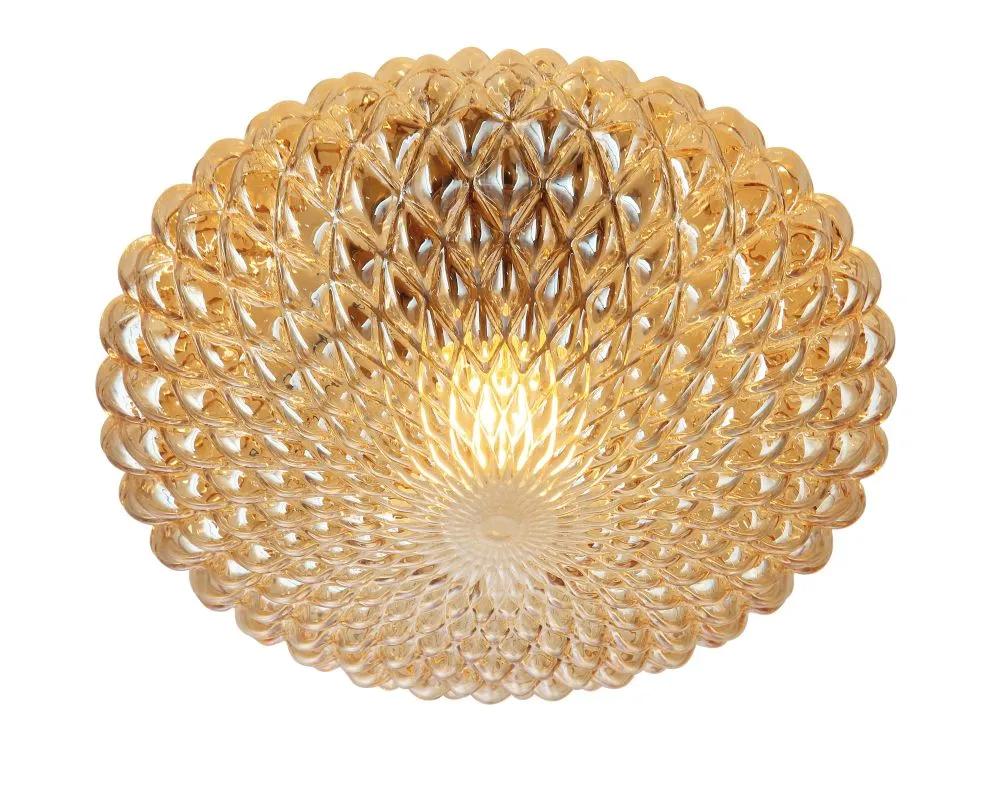 Viokef Ester Beltéri mennyezeti lámpa E27 1x40W borostyán ...