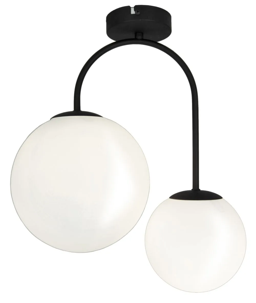 Viokef Anouk Beltéri mennyezeti lámpa E14 2x42W fekete/feh...