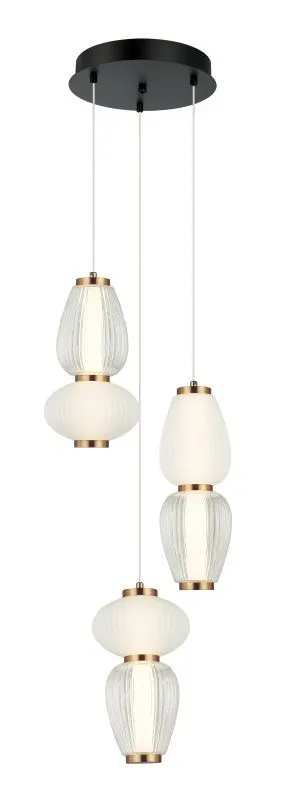 VIOKEF 3/Lights Pendant Shiny